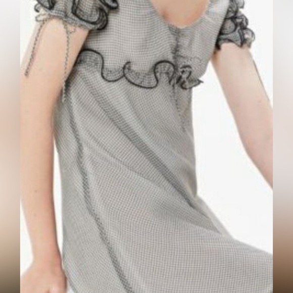 The East order ruffle black white dress woman’s size xs - Picture 1 of 10